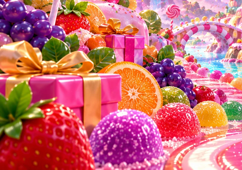A sweet palette for a page-sized experiment in colour.